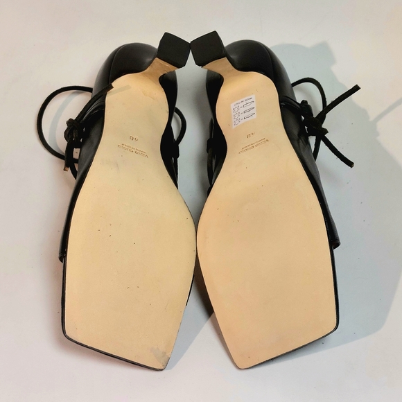 Chiarini Bologna black leather flared heel D'Orsay pumps, EU40, NWT - Picture 10 of 14